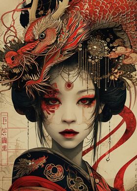 Geisha Japanese Warrior