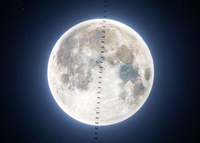 ISS Meets Snow Moon 2024