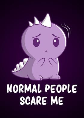 Introverts Humor Cute Dino