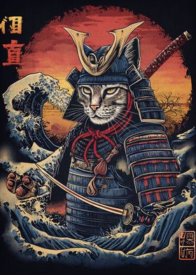 Cat Samurai Warrior Japan