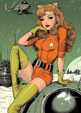 Sexy Astro Pinup Girl