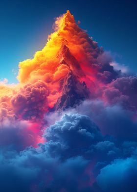 Colorful Mountain Clouds
