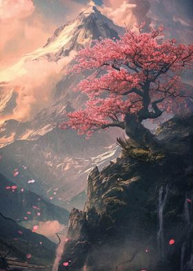 Cherry Blossom Landscape