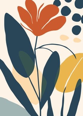 Abstract floral plants