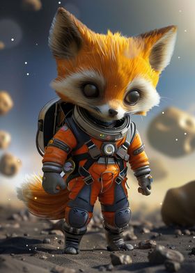 Adorable Astronaut Fox