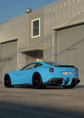 Blue Ferrari F12