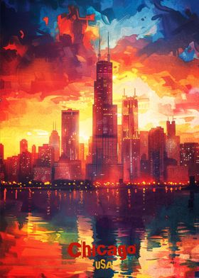 Chicago Art Poster