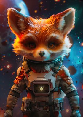 Cute Fox Space Explorer