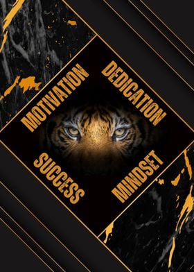 Motivational Square Tiger