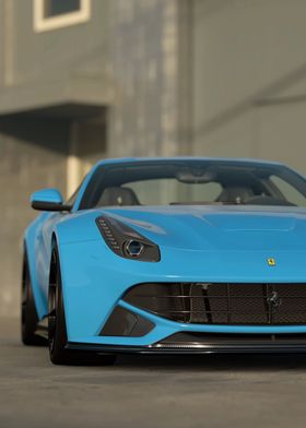 Blue Ferrari F12