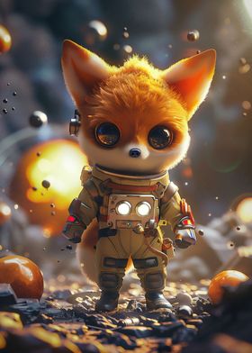 Cute Fox Space Explorer