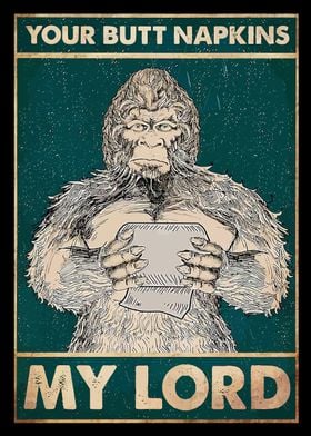 Your Butt Napkins Bigfoot