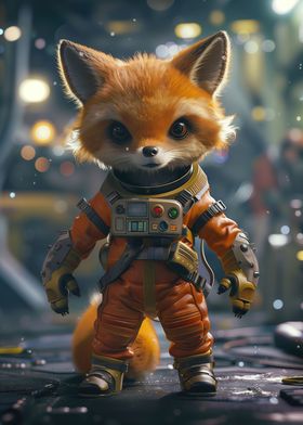 Astronaut Fox Adventurer