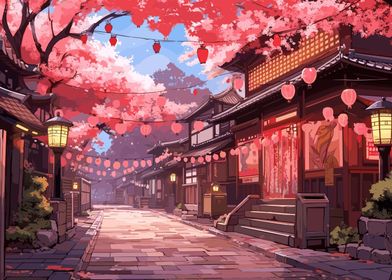 Japanese Street Sakura