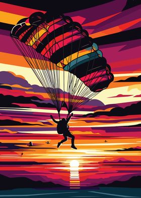 skydiving wpap sunset