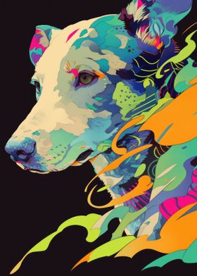 Dog Animal Neon Pet Friend