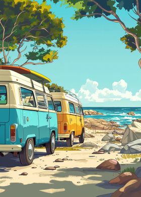 California campers beach 