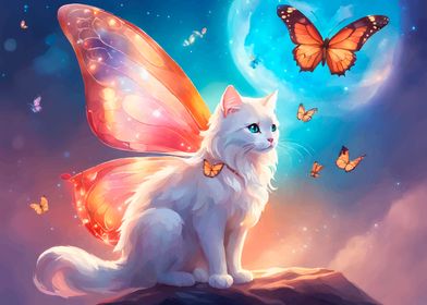 CAT WITH BUTTERFLIES