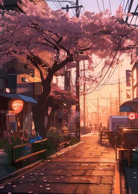 Japanese Street Sakura