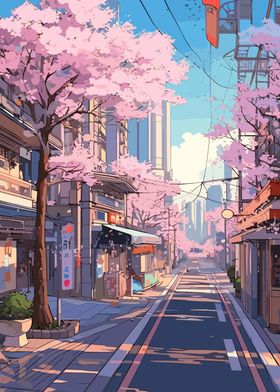 Japanese Street Sakura