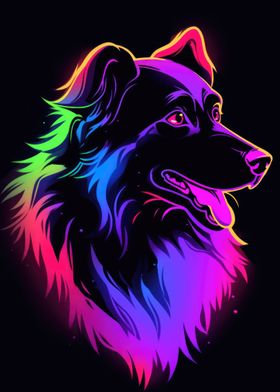 Dog Animal Neon Pet Friend