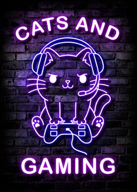 Cats and Gaming Poster 
