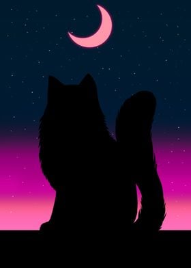 pink moon cat