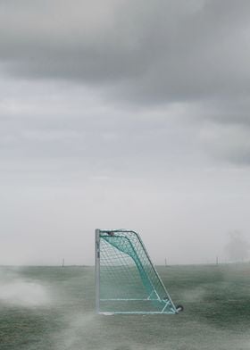 Foggy Soccer Field