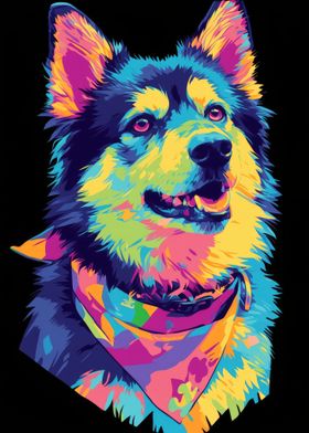 Dog Animal Neon Pet Friend