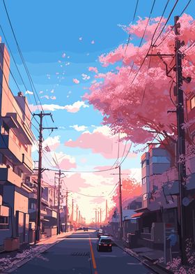 Japanese Street Sakura