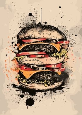The Miam Burger Painting