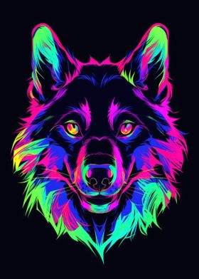 Dog Animal Neon Pet Friend