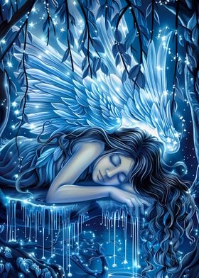 Blue Neon Sleeping Angels