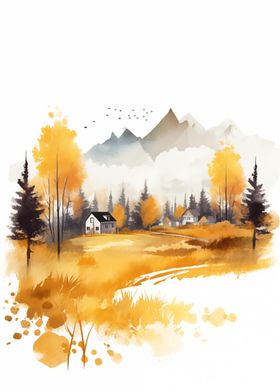 Watercolor Naturescape 