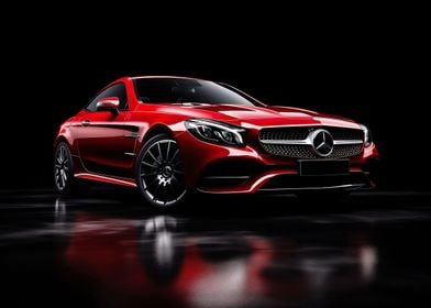 Mercedes Red Car