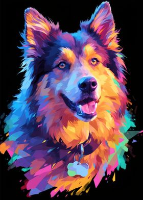 Dog Animal Neon Pet Friend