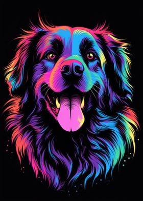 Dog Animal Neon Pet Friend