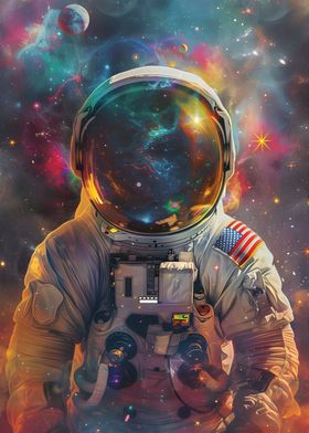 USA Astronaut Cosmic Space