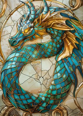 Abstract Jade Dragon