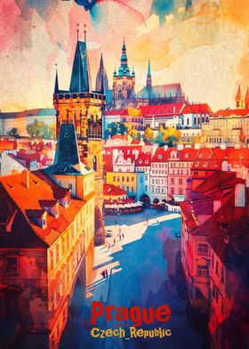 Prague Art Poster