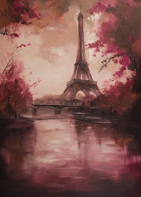 Eiffel Tower Oil Painting