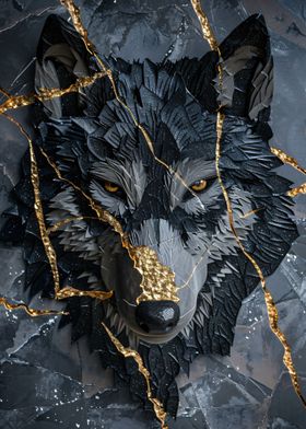 broken wolf head