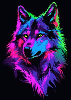 Dog Animal Neon Pet Friend