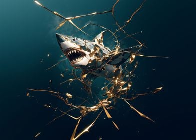 kintsugi angry shark