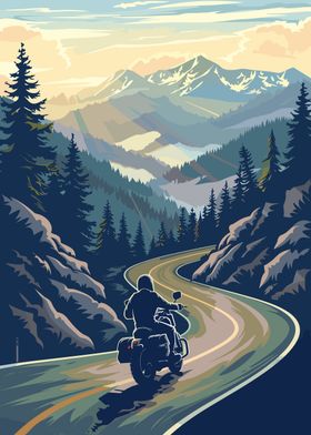 Motorcycle scenic road