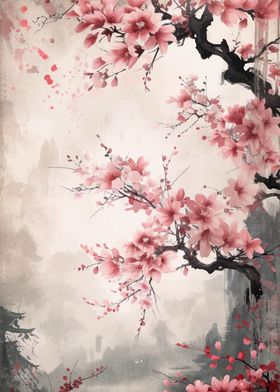 Cherry Blossom Landscape 