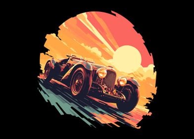 Sunset Speedster Retro Car