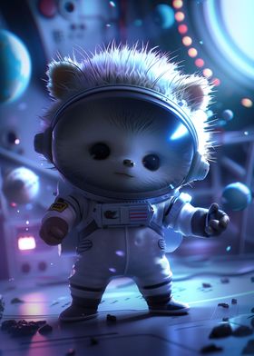 Adorable Hedgehog Astronau
