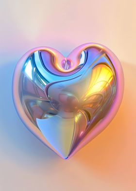 Heart 3D Pastel Shape