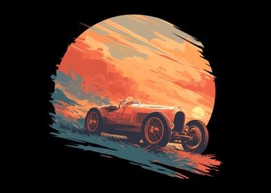 Sunset Speedster Retro Car